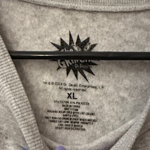 Dr. Seuss Gray Grinch and Max Crewneck Sweater - Picture 3 of 4
